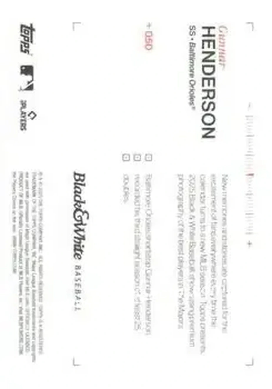 Back of Gunnar Henderson
