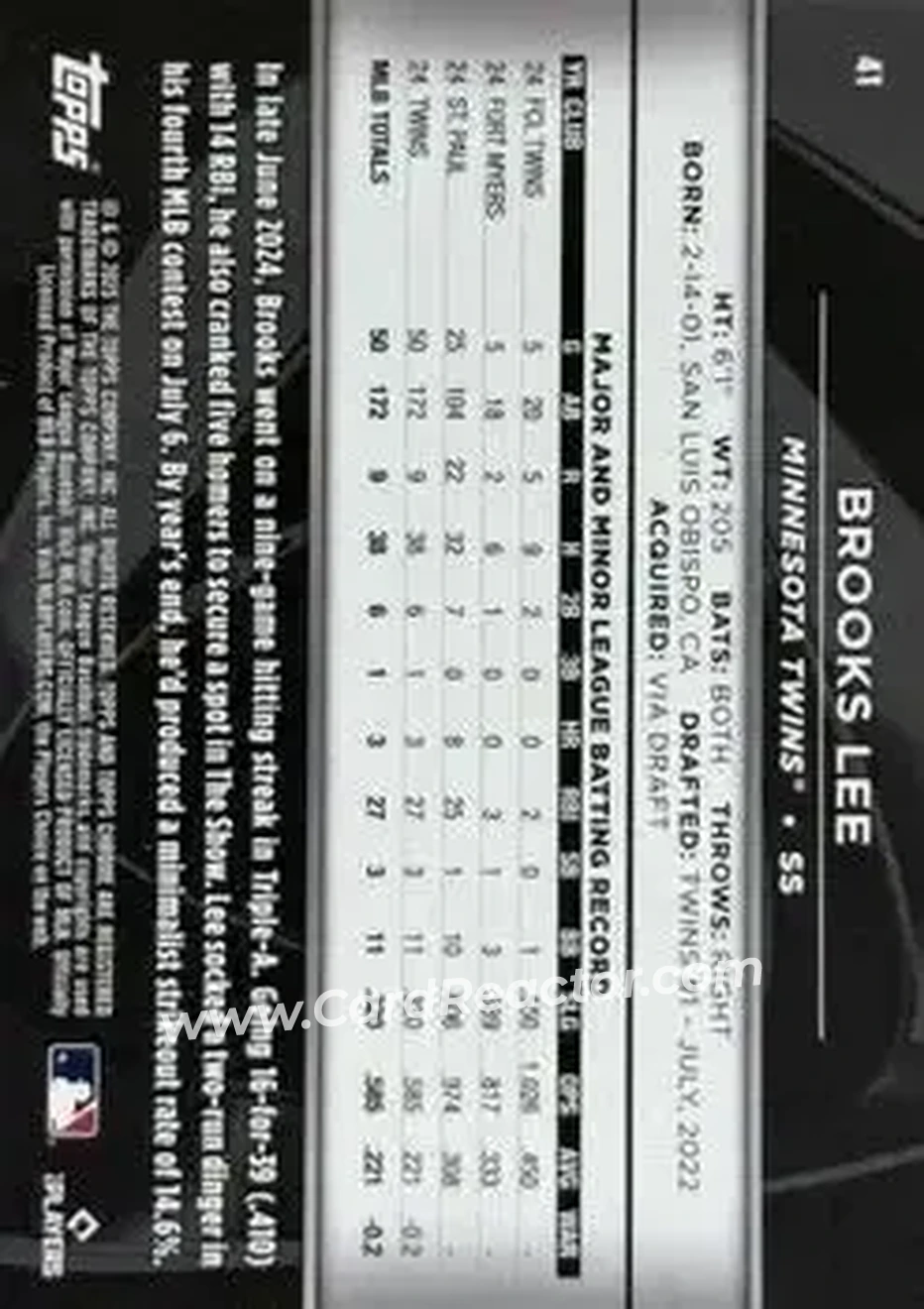 Back of Brooks Lee