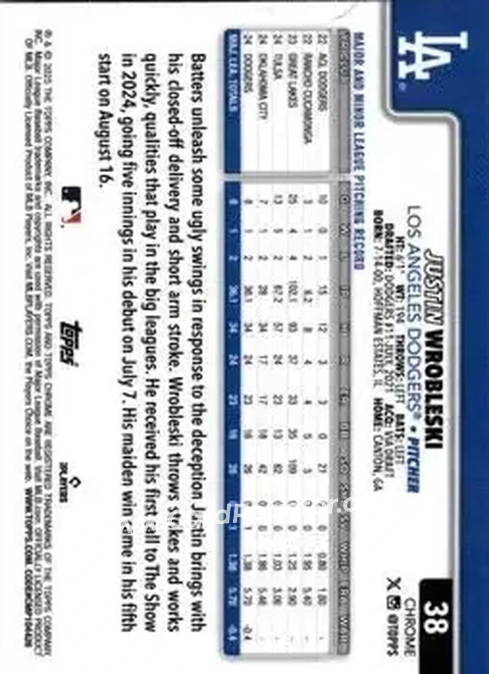 Back of Justin Wrobleski