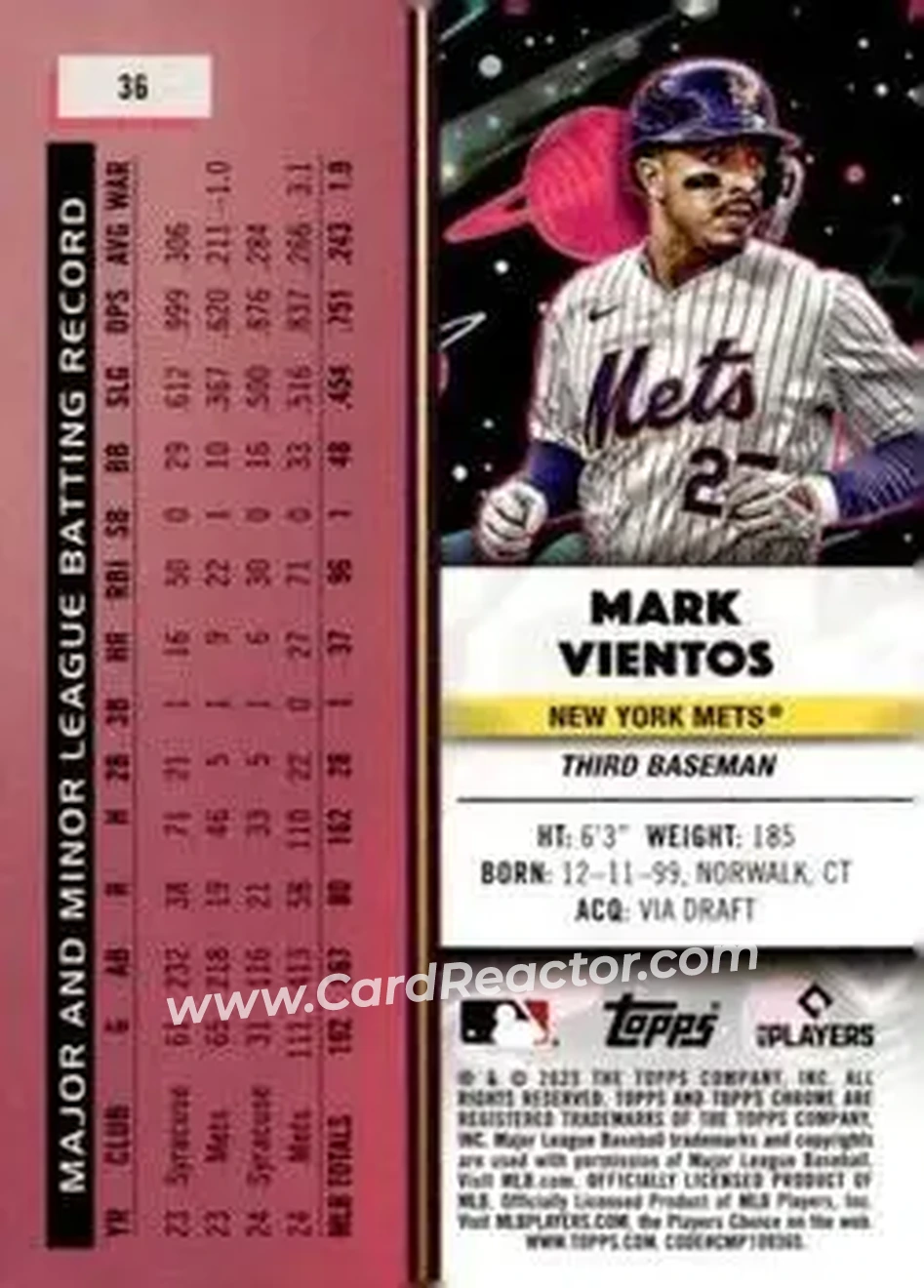 Back of Mark Vientos