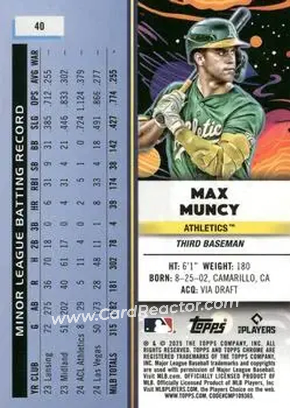 Back of Max Muncy
