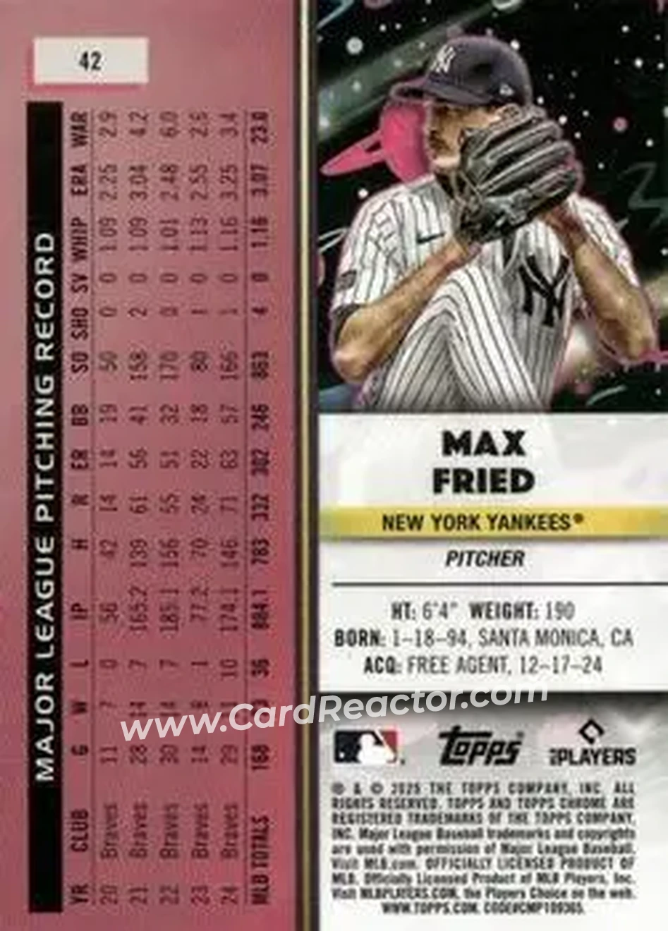 Back of Max Fried