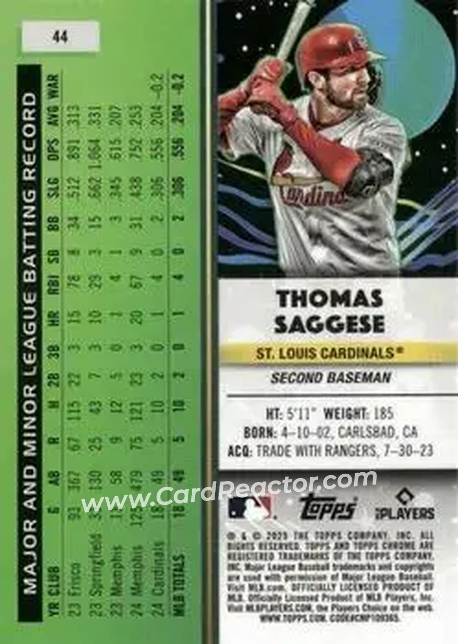 Back of Thomas Saggese