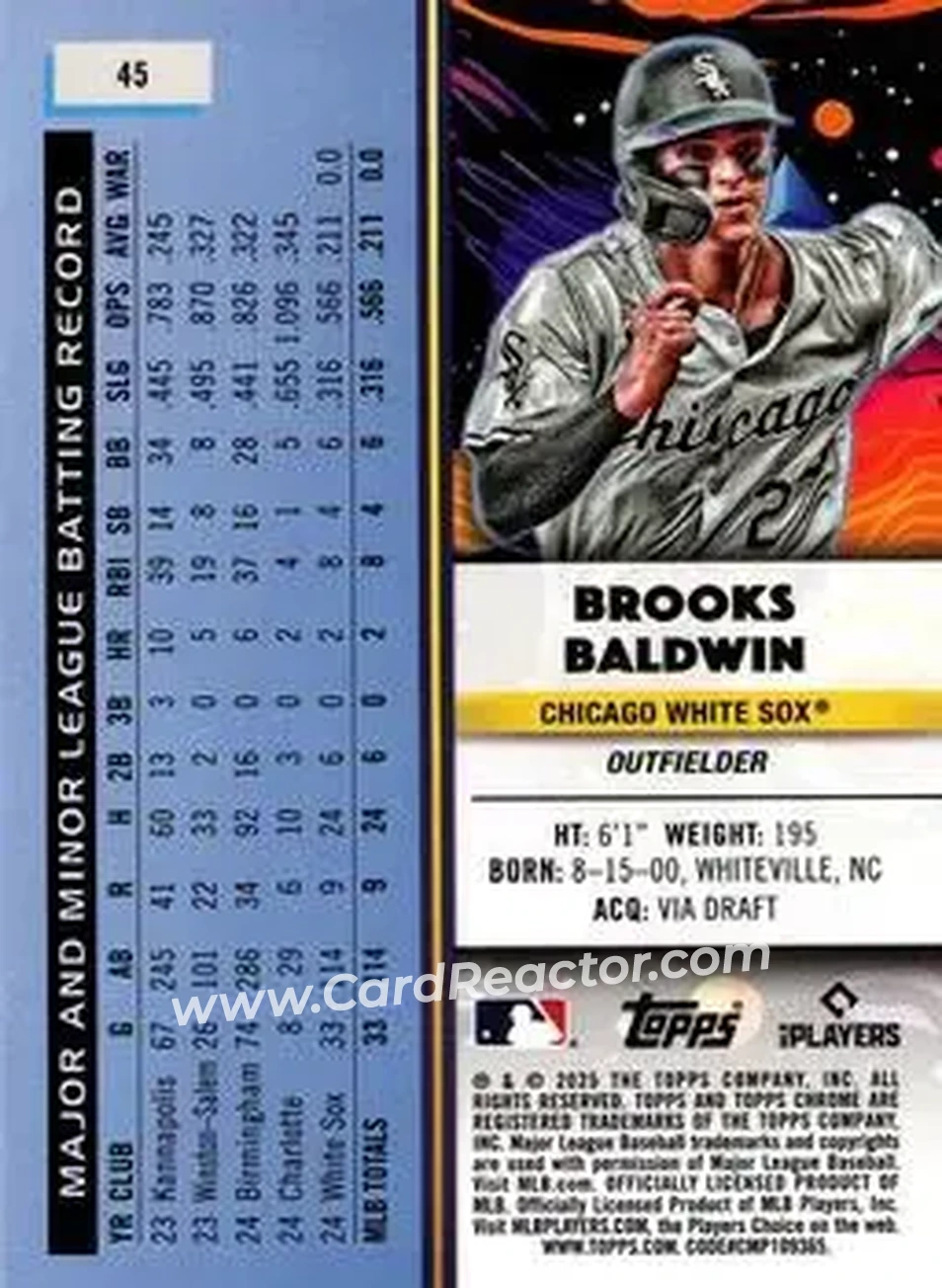 Back of Brooks Baldwin