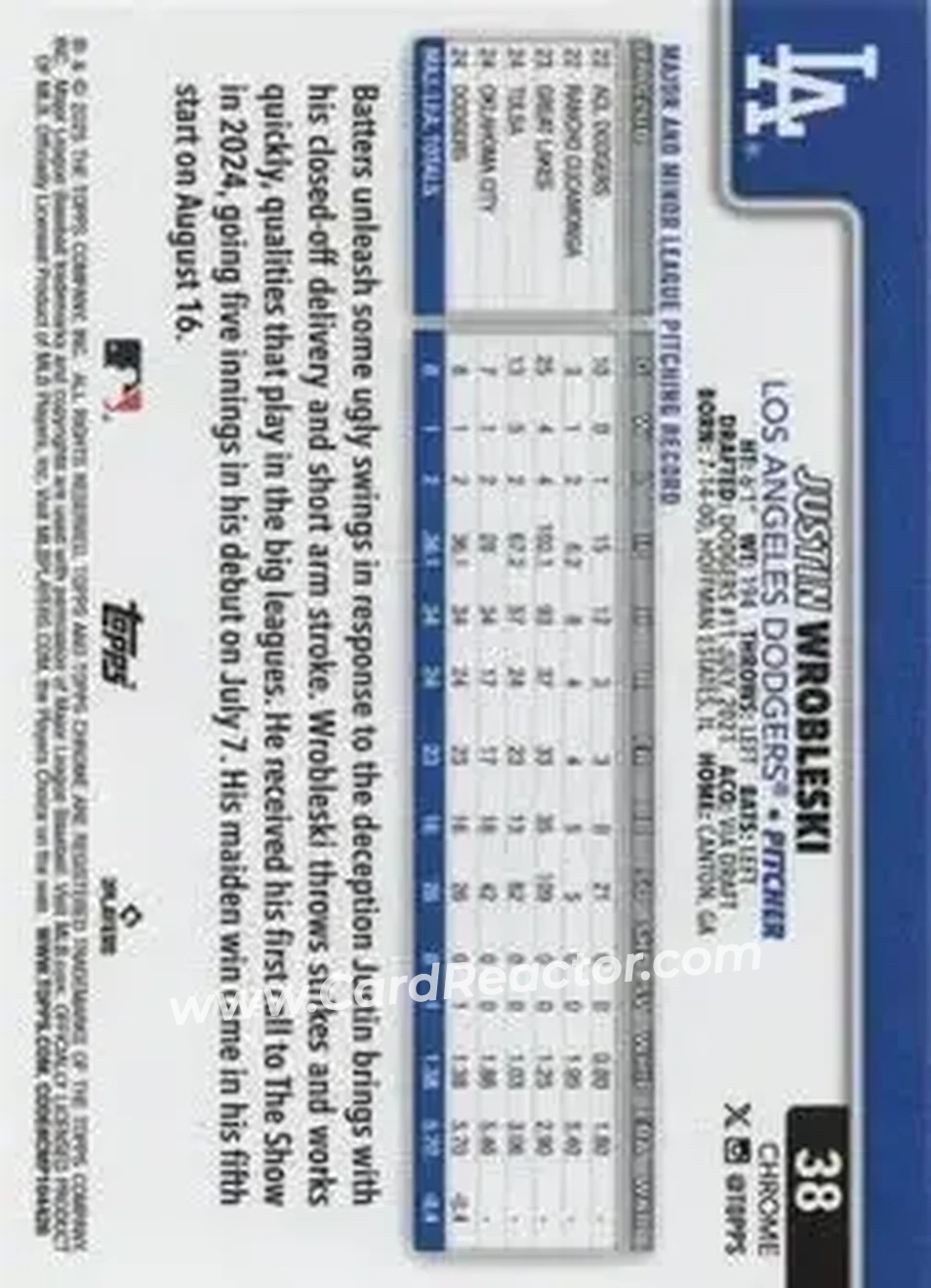 Back of Justin Wrobleski