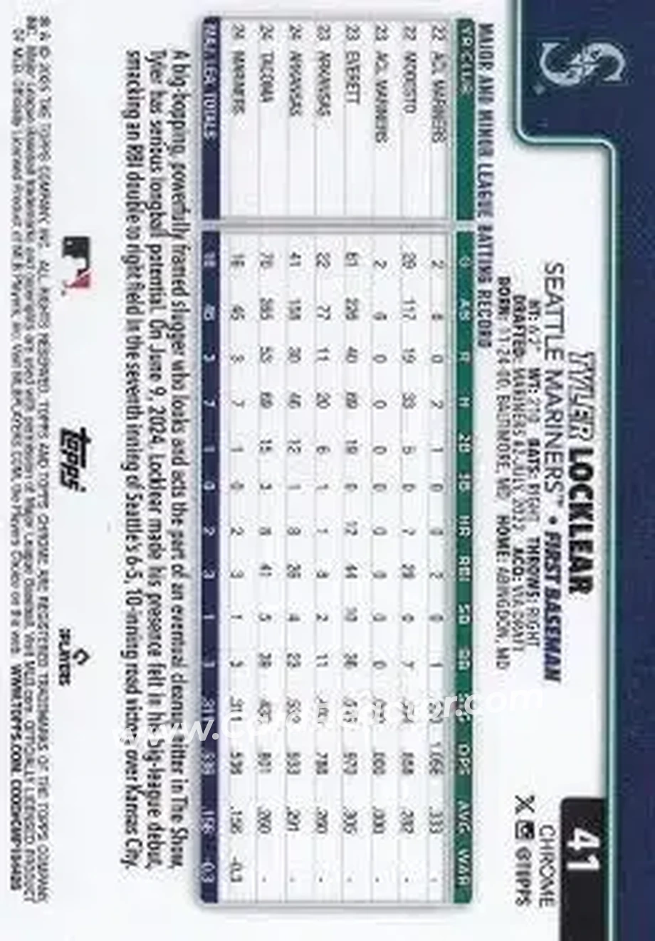 Back of Tyler Locklear