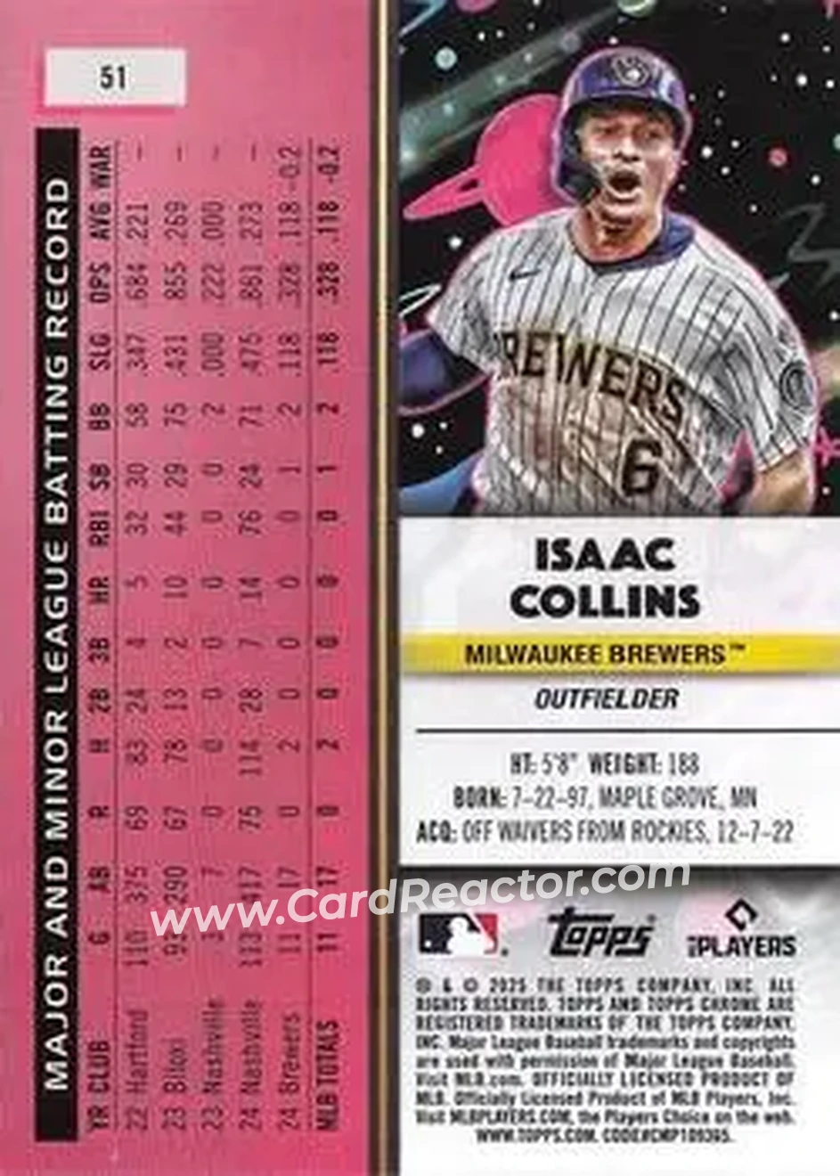 Back of Isaac Collins