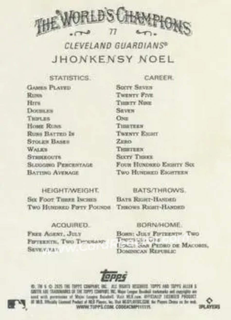Back of Jhonkensy Noel