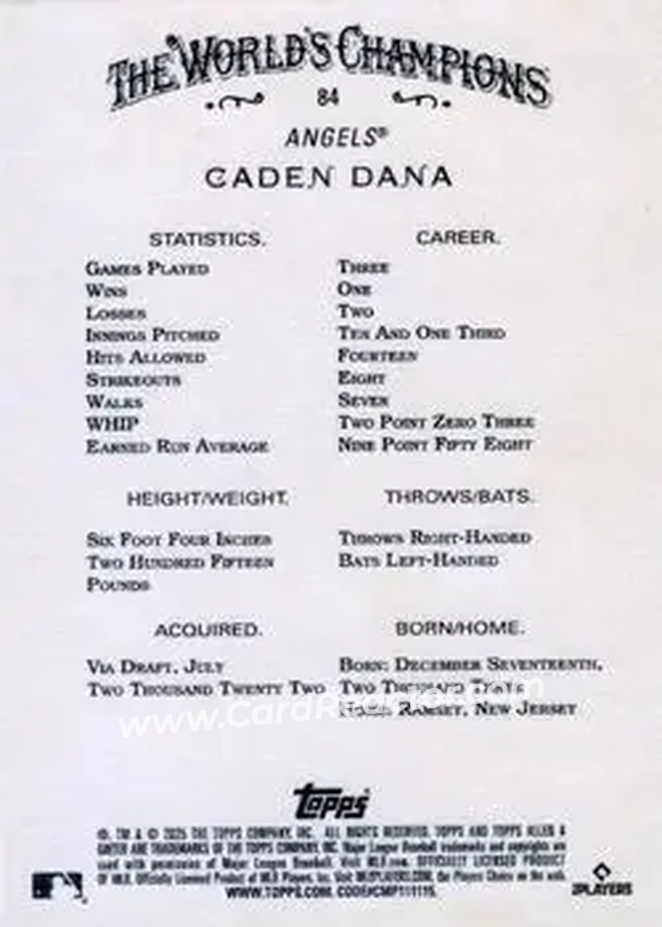 Back of Caden Dana