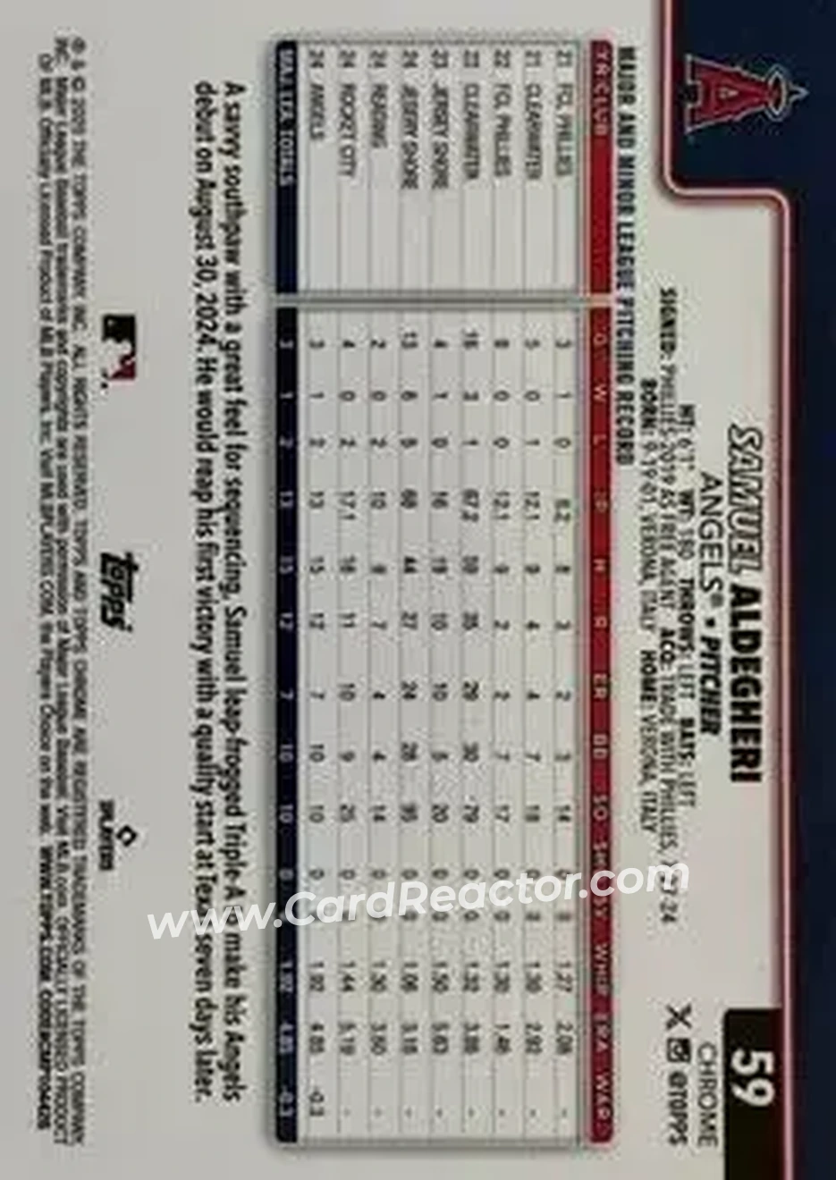 Back of Sam Aldegheri