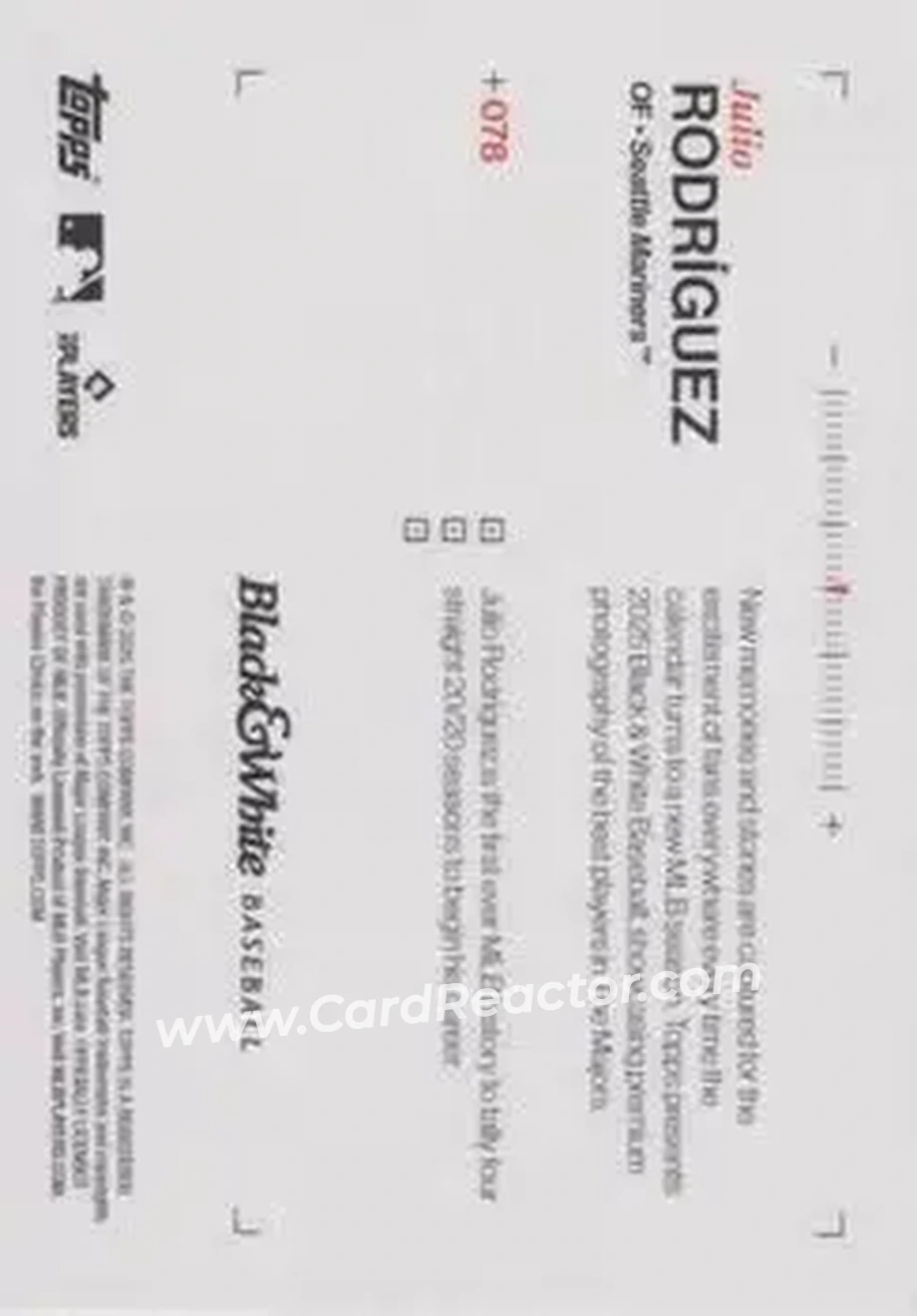 Back of Julio Rodríguez