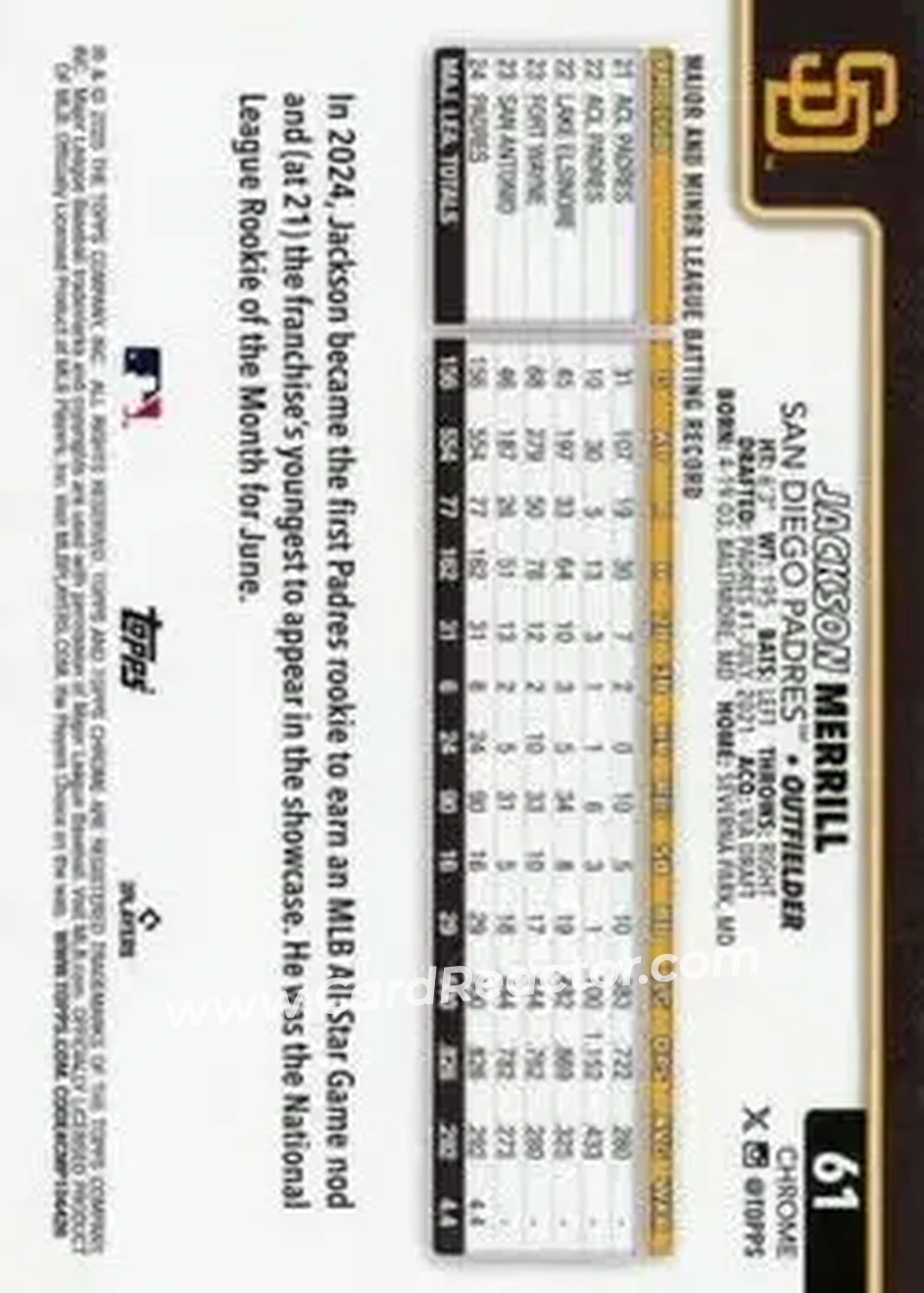 Back of Jackson Merrill