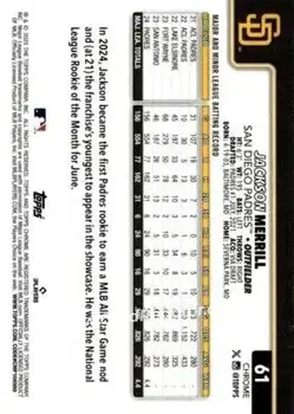 Back of Jackson Merrill