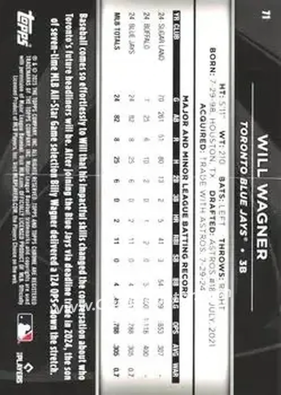 Back of Will Wagner