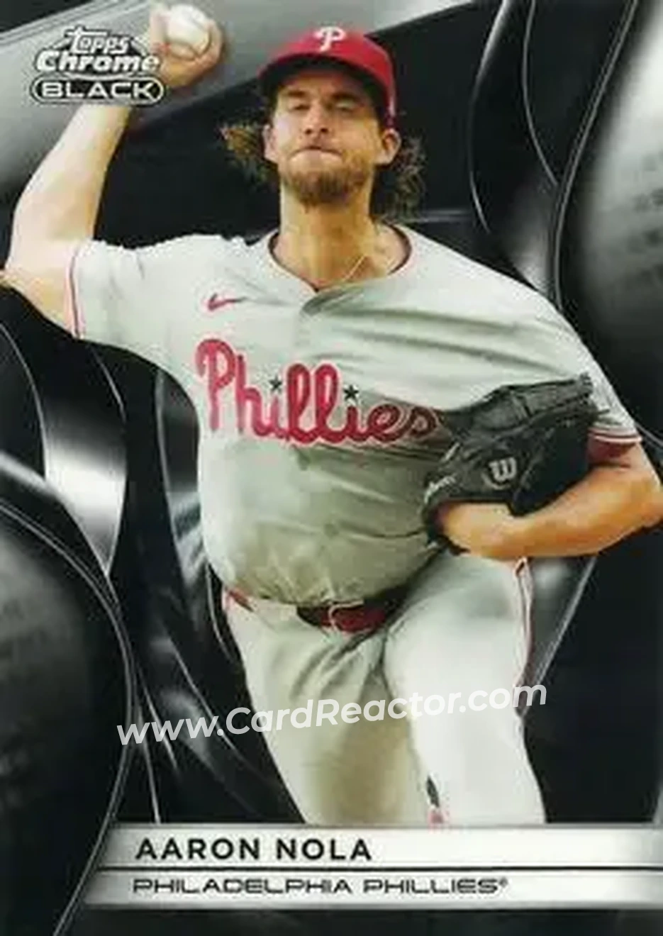 2025 Topps Chrome Black #76 Aaron Nola