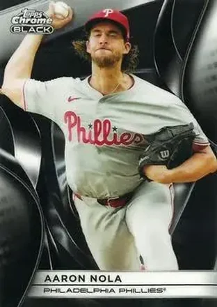2025 Topps Chrome Black #76 Aaron Nola