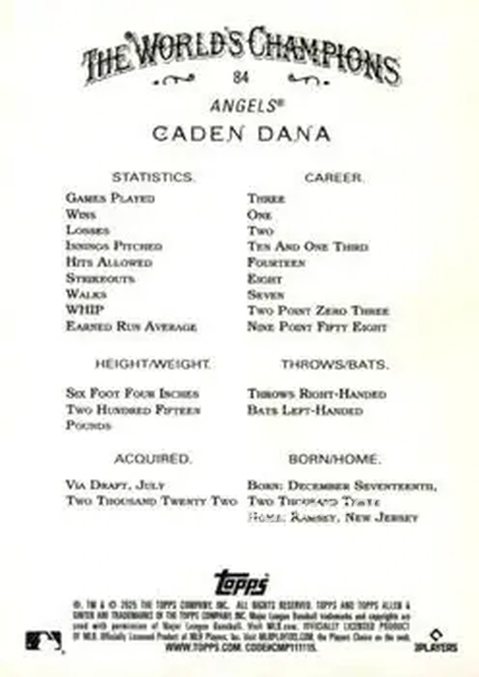 Back of Caden Dana
