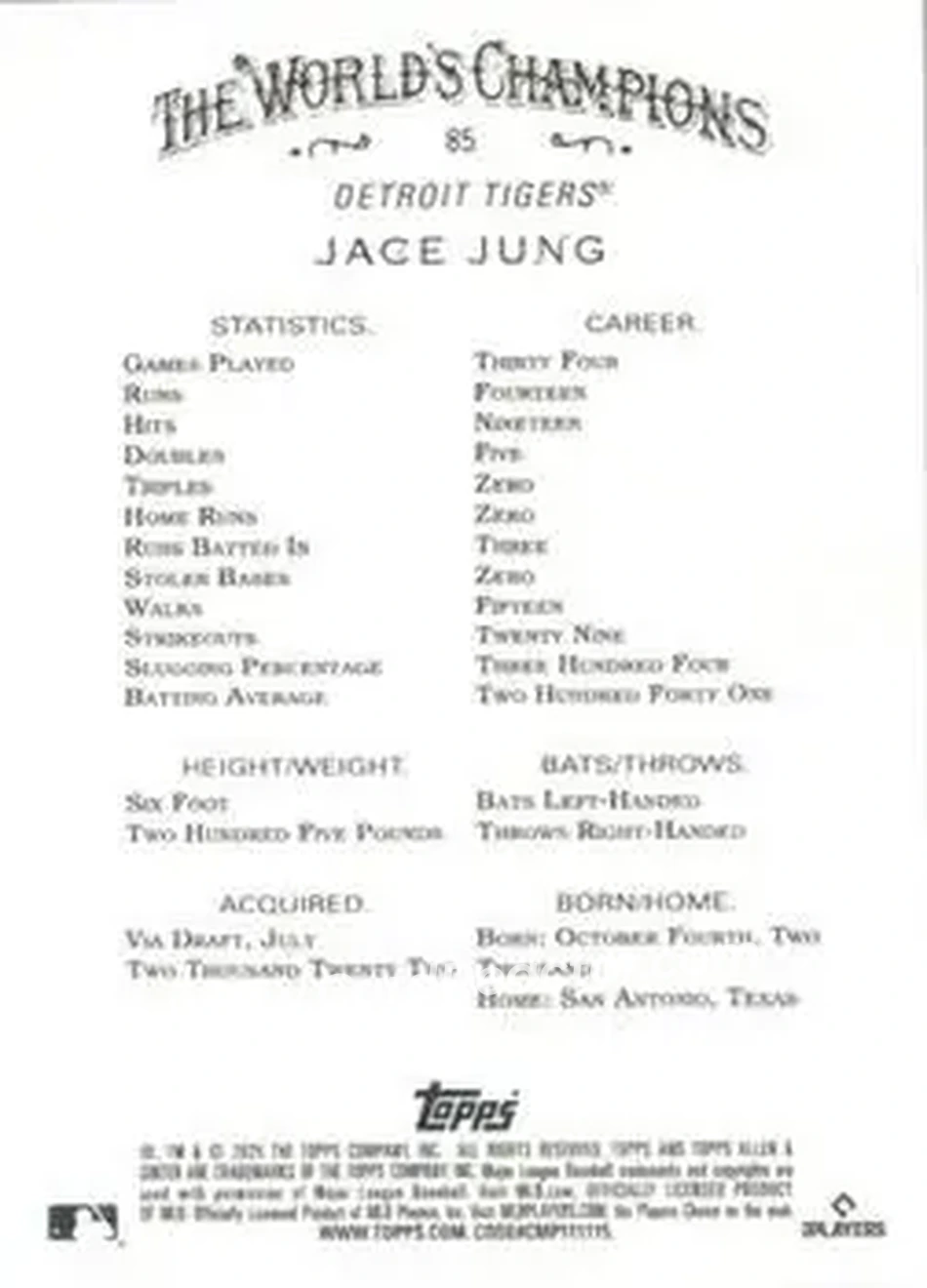 Back of Jace Jung