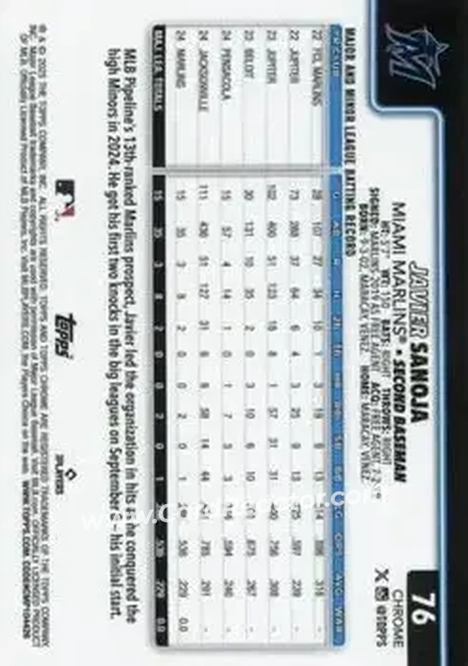 Back of Javier Sanoja