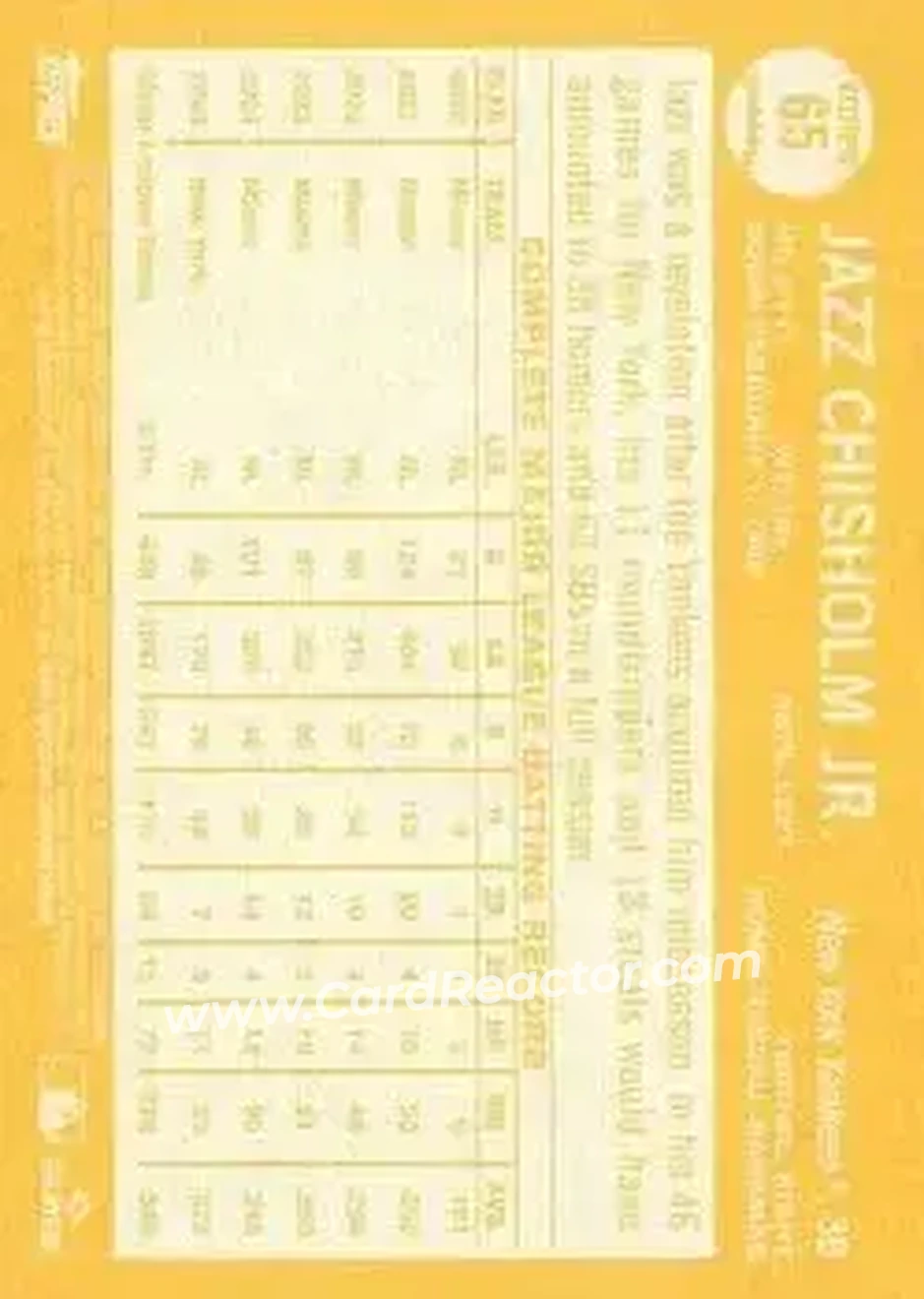Back of Jazz Chisholm Jr.