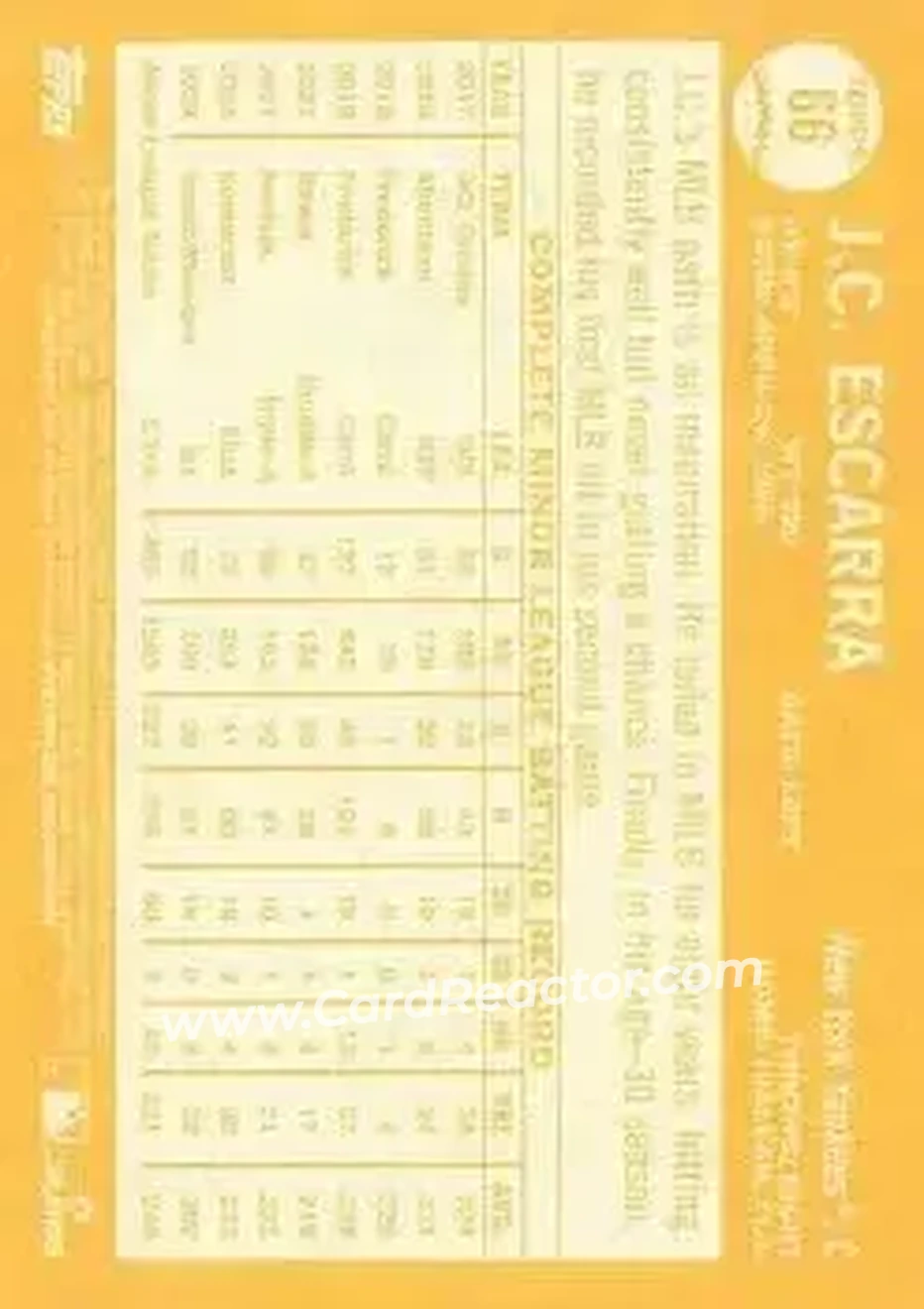 Back of JC Escarra