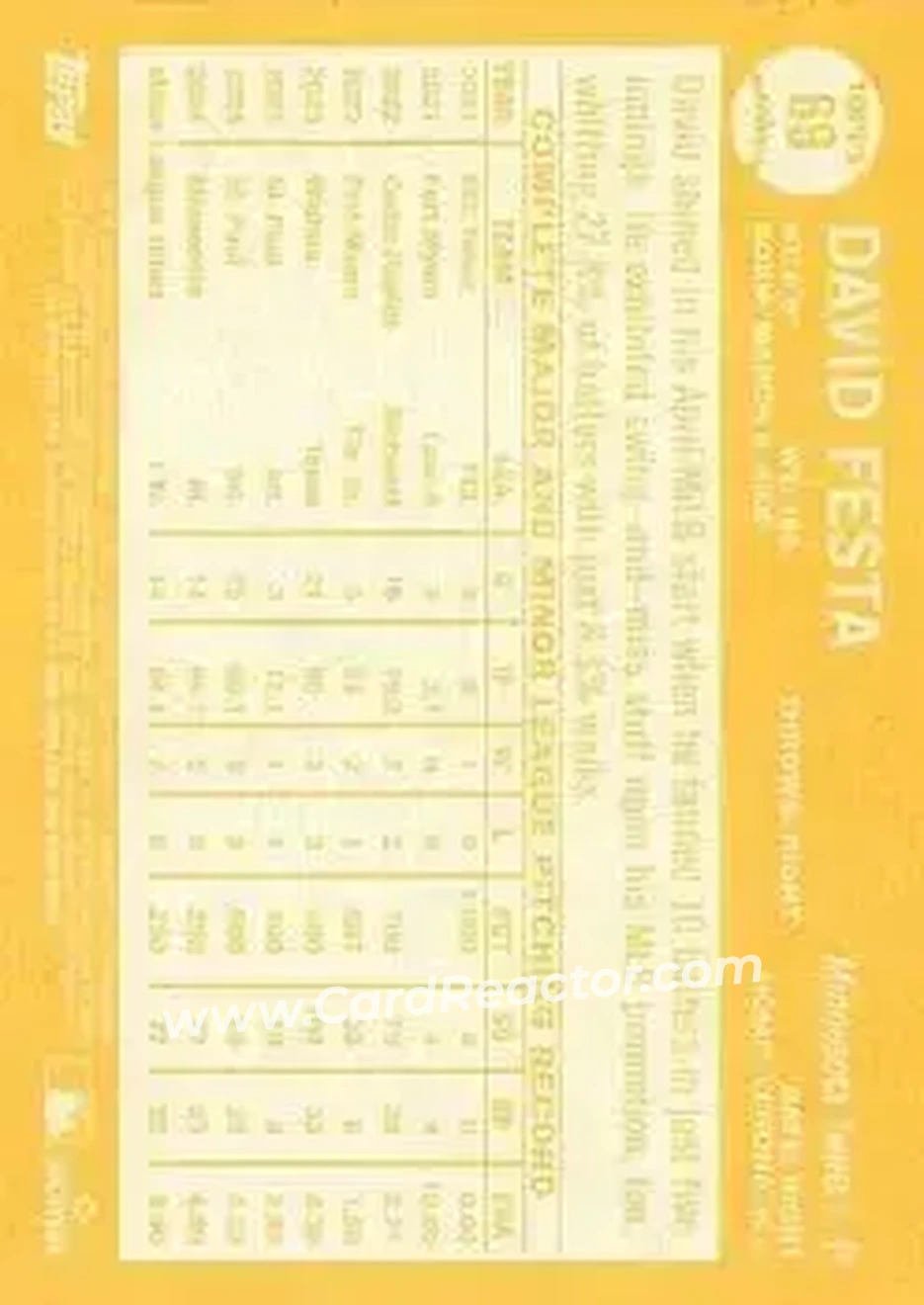 Back of David Festa