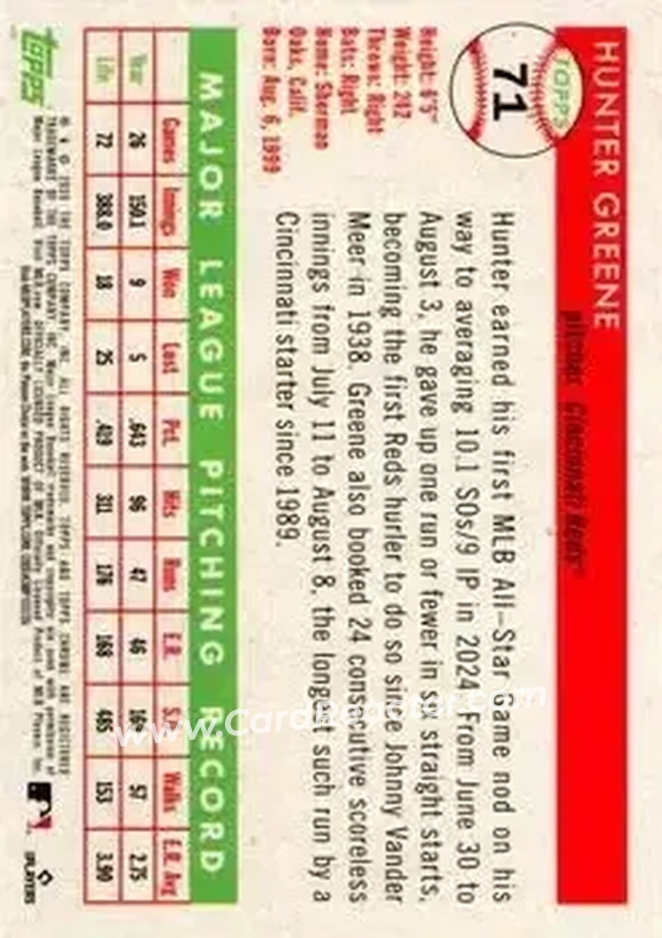 Back of Hunter Greene