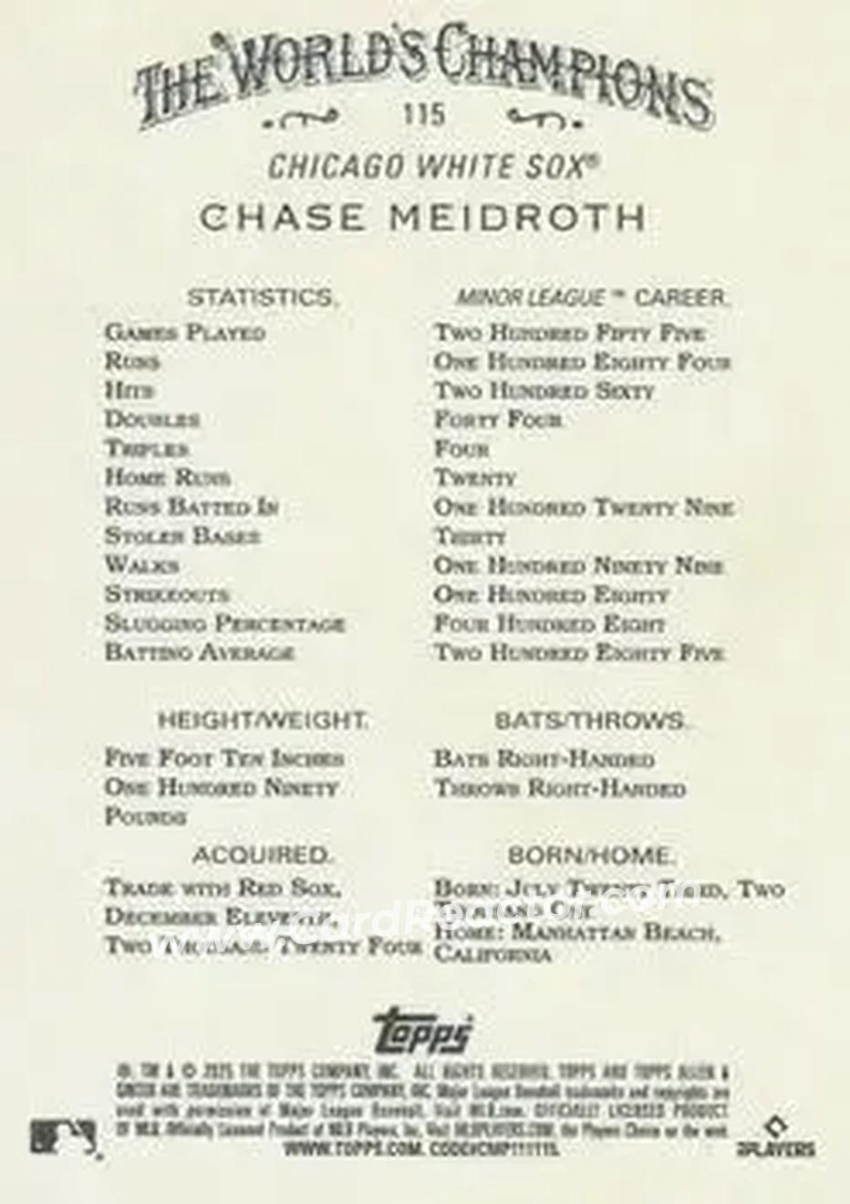 Back of Chase Meidroth