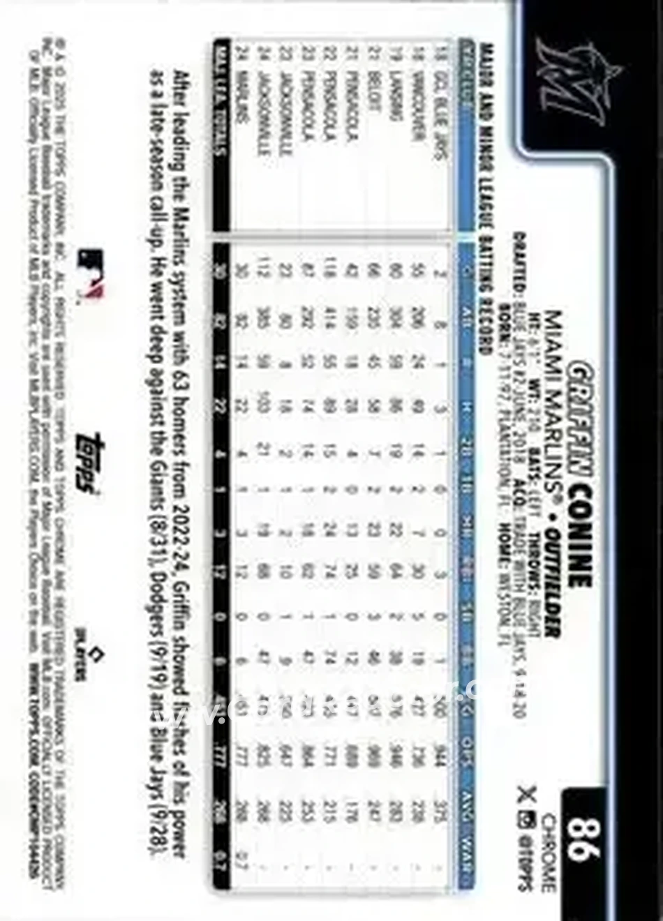Back of Griffin Conine