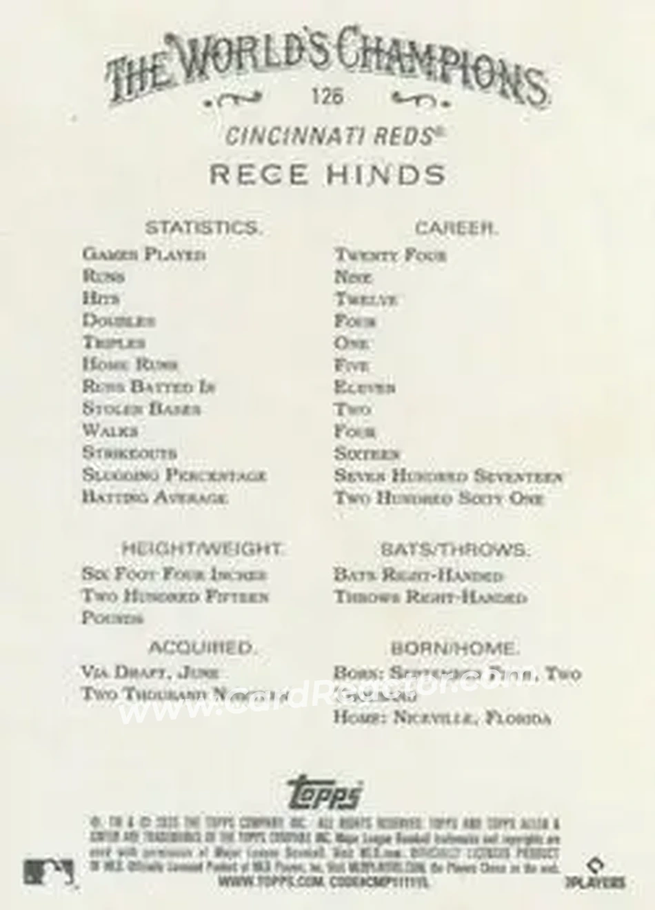 Back of Rece Hinds