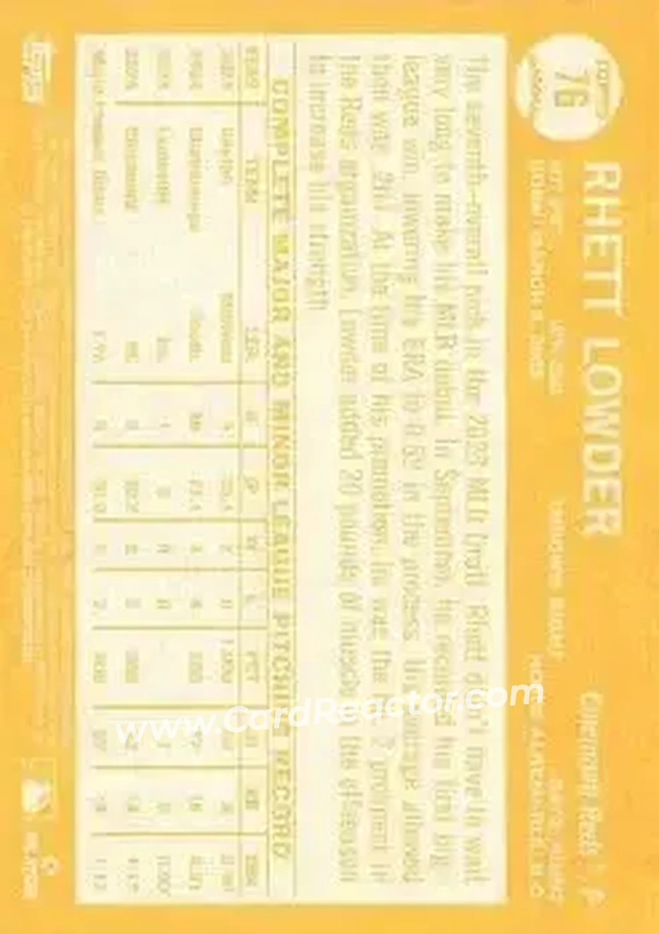 Back of Rhett Lowder