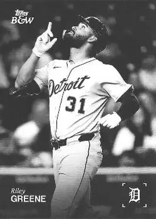 2025 Topps Black & White #092 Riley Greene
