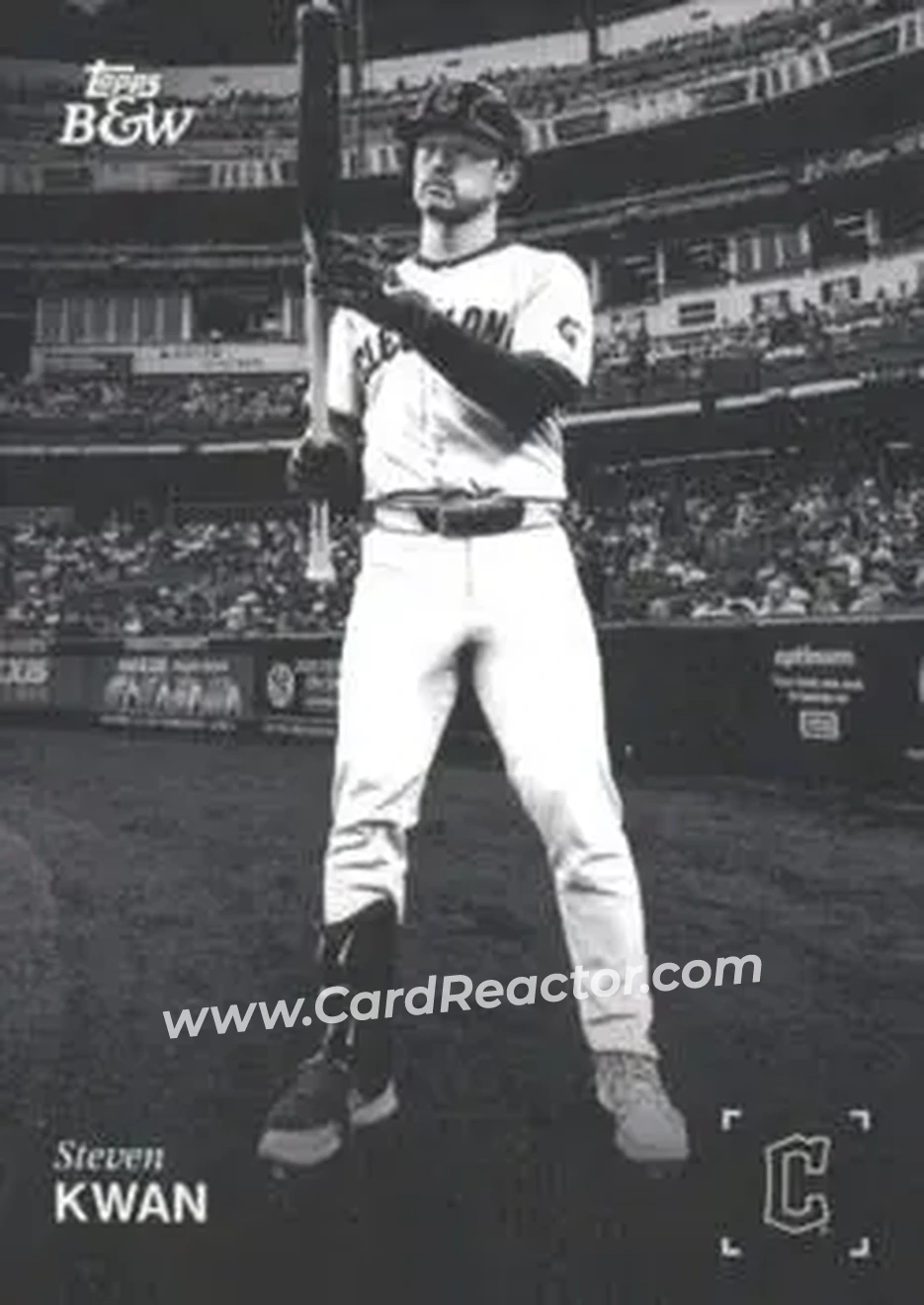 2025 Topps Black & White #095 Steven Kwan