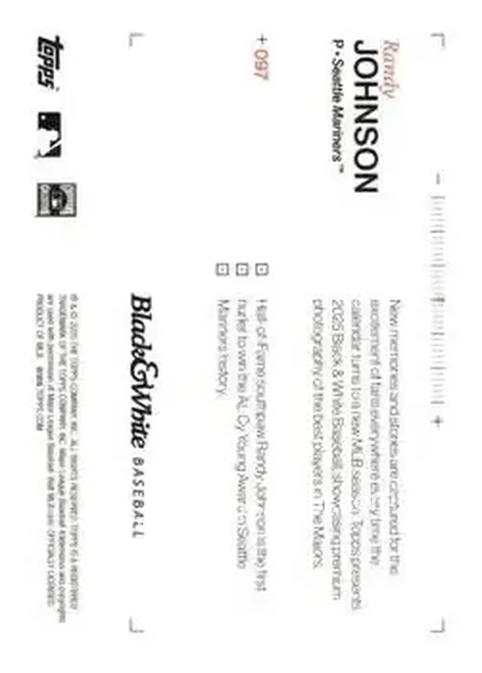 Back of Randy Johnson