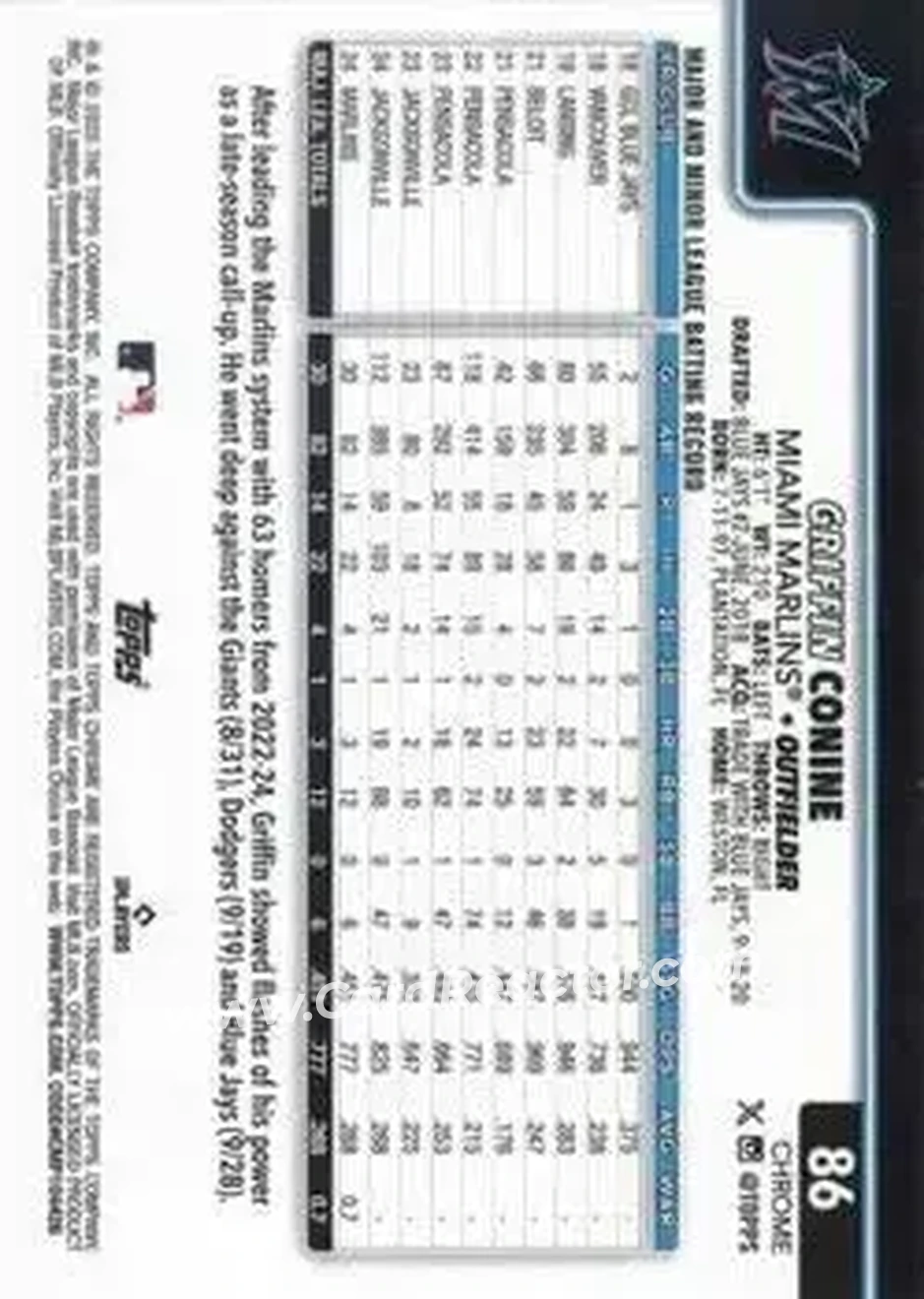 Back of Griffin Conine