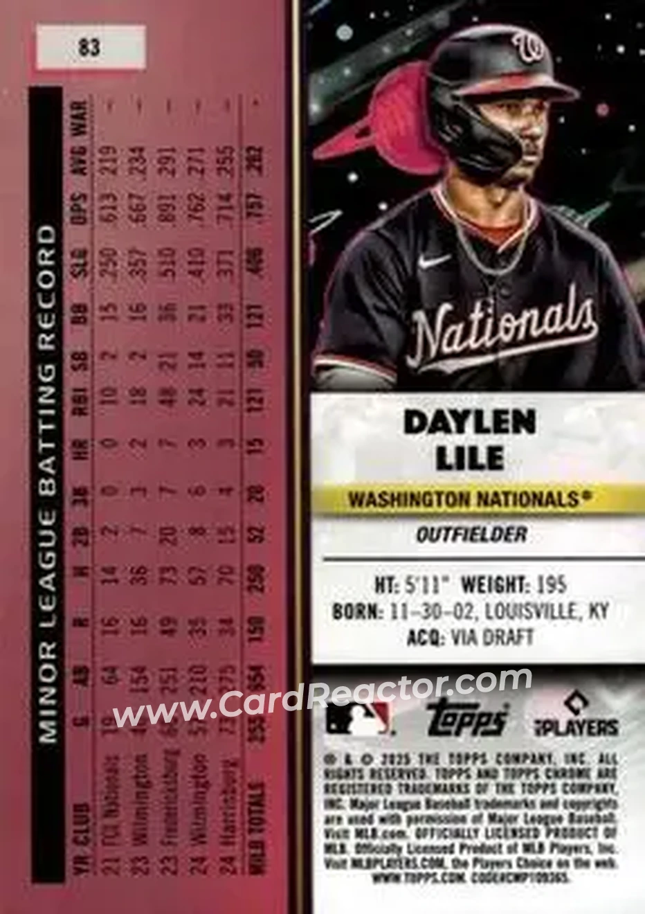 Back of Daylen Lile
