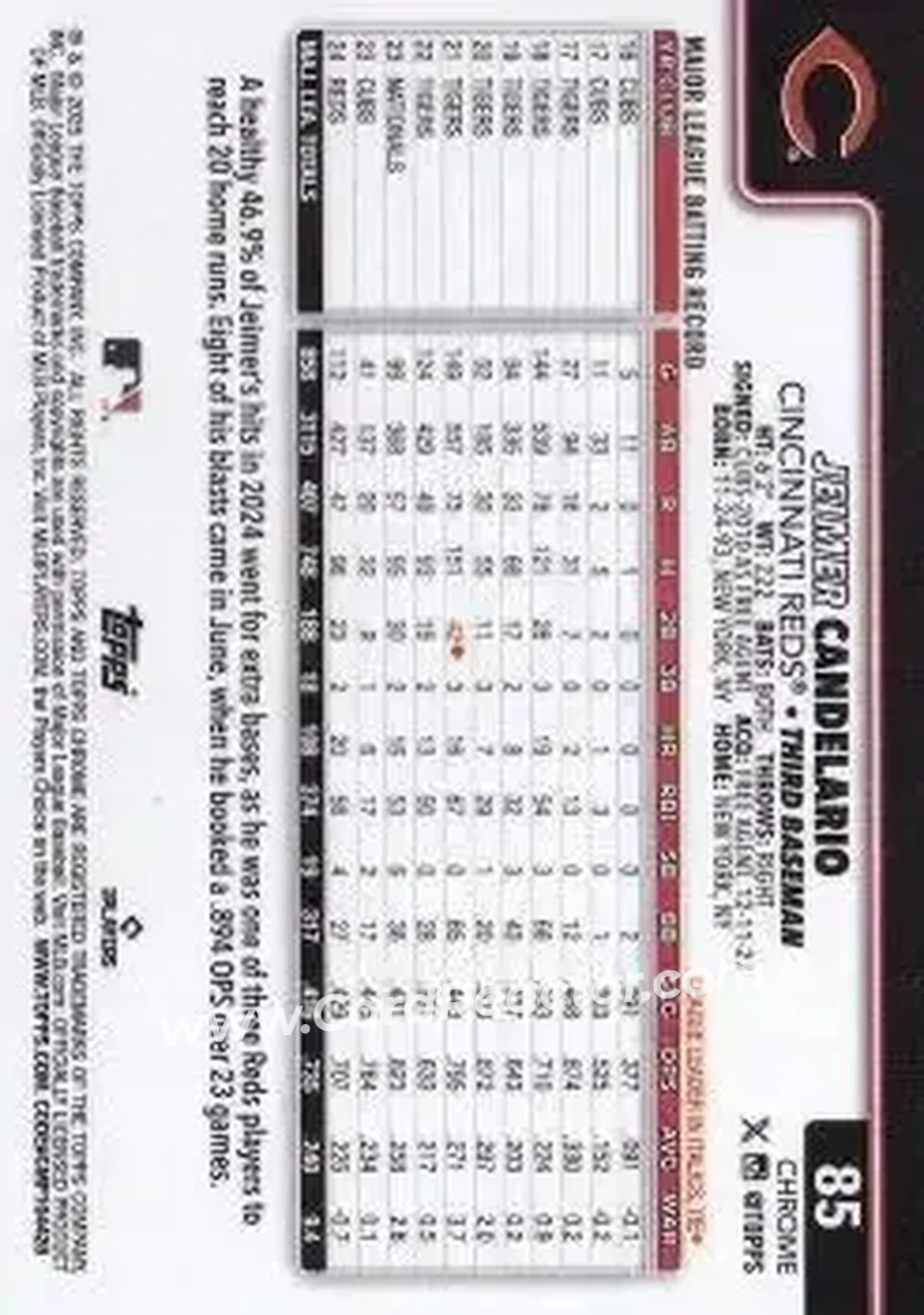 Back of Jeimer Candelario
