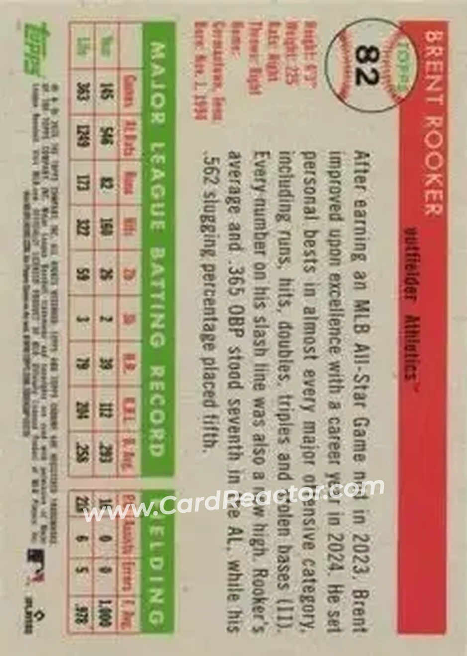Back of Brent Rooker