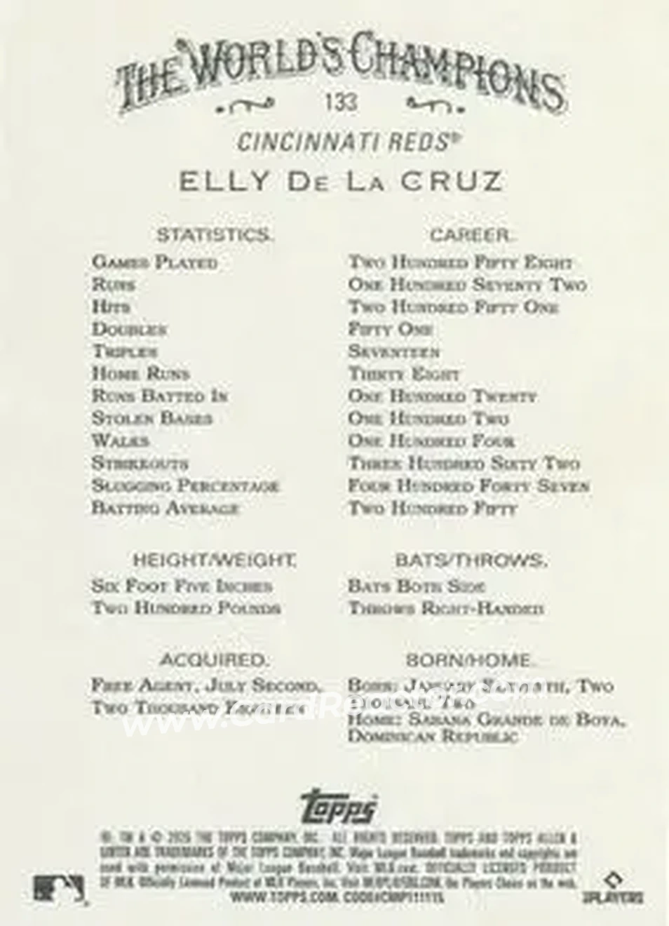 Back of Elly De La Cruz