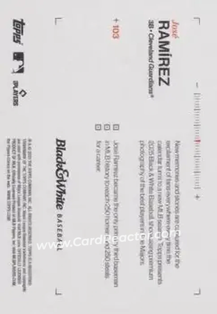 Back of José Ramírez