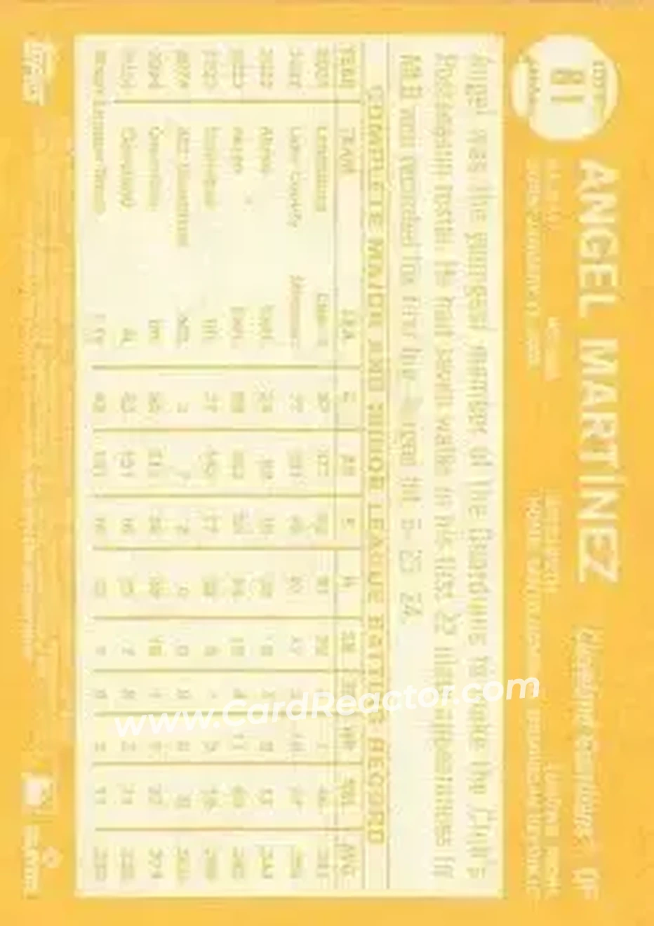 Back of Angel Martínez