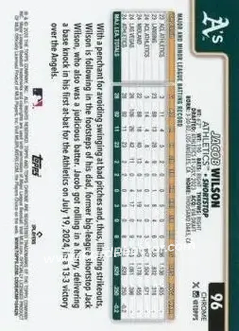 Back of Jacob Wilson