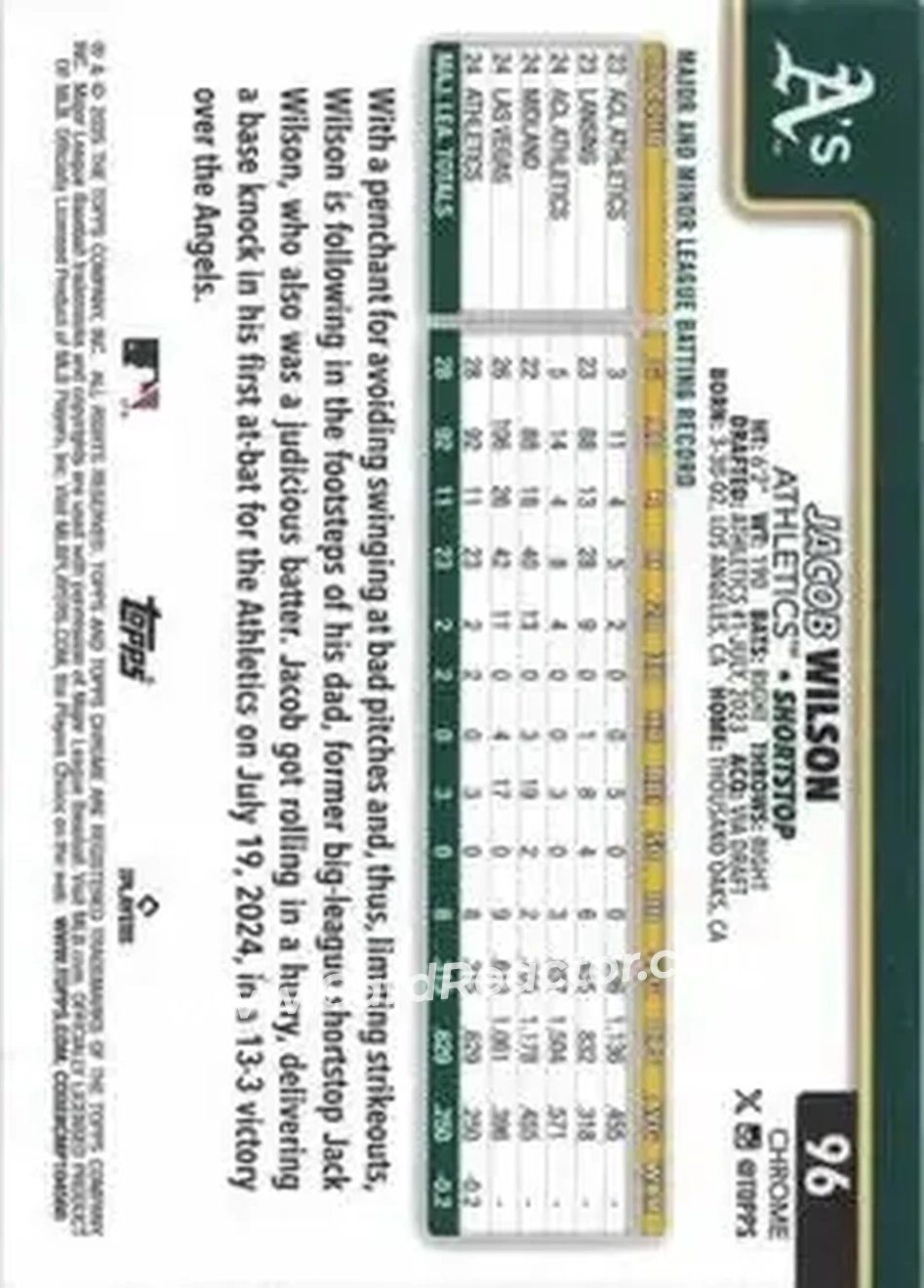 Back of Jacob Wilson