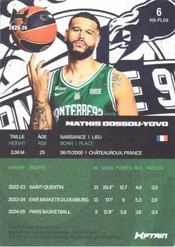 2025-26 Kptain Nanterre 92 #6 - Mathis Dossou-Yovo - Nanterre 92 - Back 2025-26 Kptain Nanterre 92 #6 - Mathis Dossou-Yovo - Nanterre 92 - Back