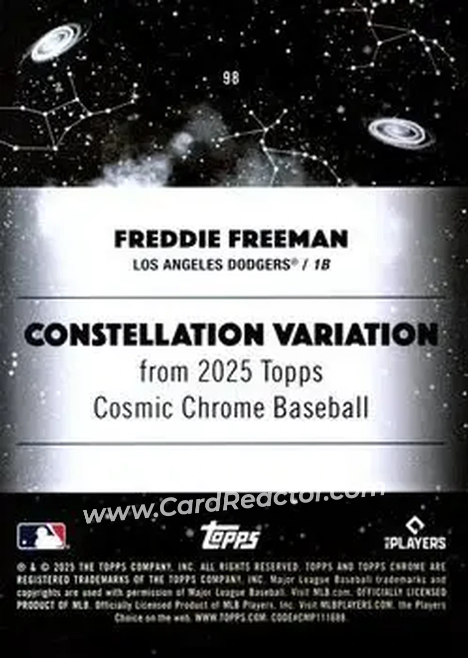 Back of Freddie Freeman