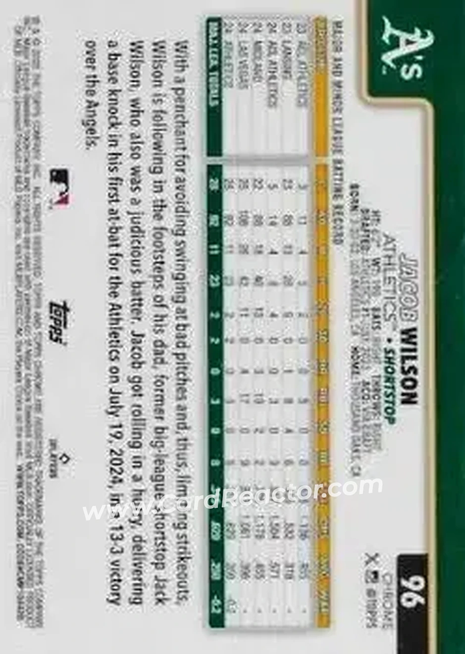 Back of Jacob Wilson
