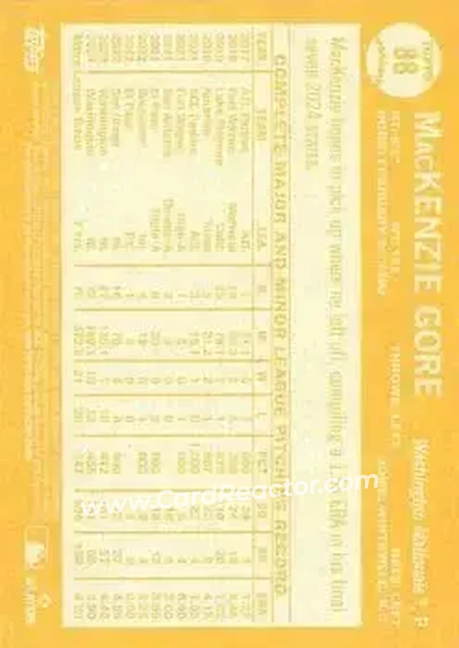Back of Mackenzie Gore