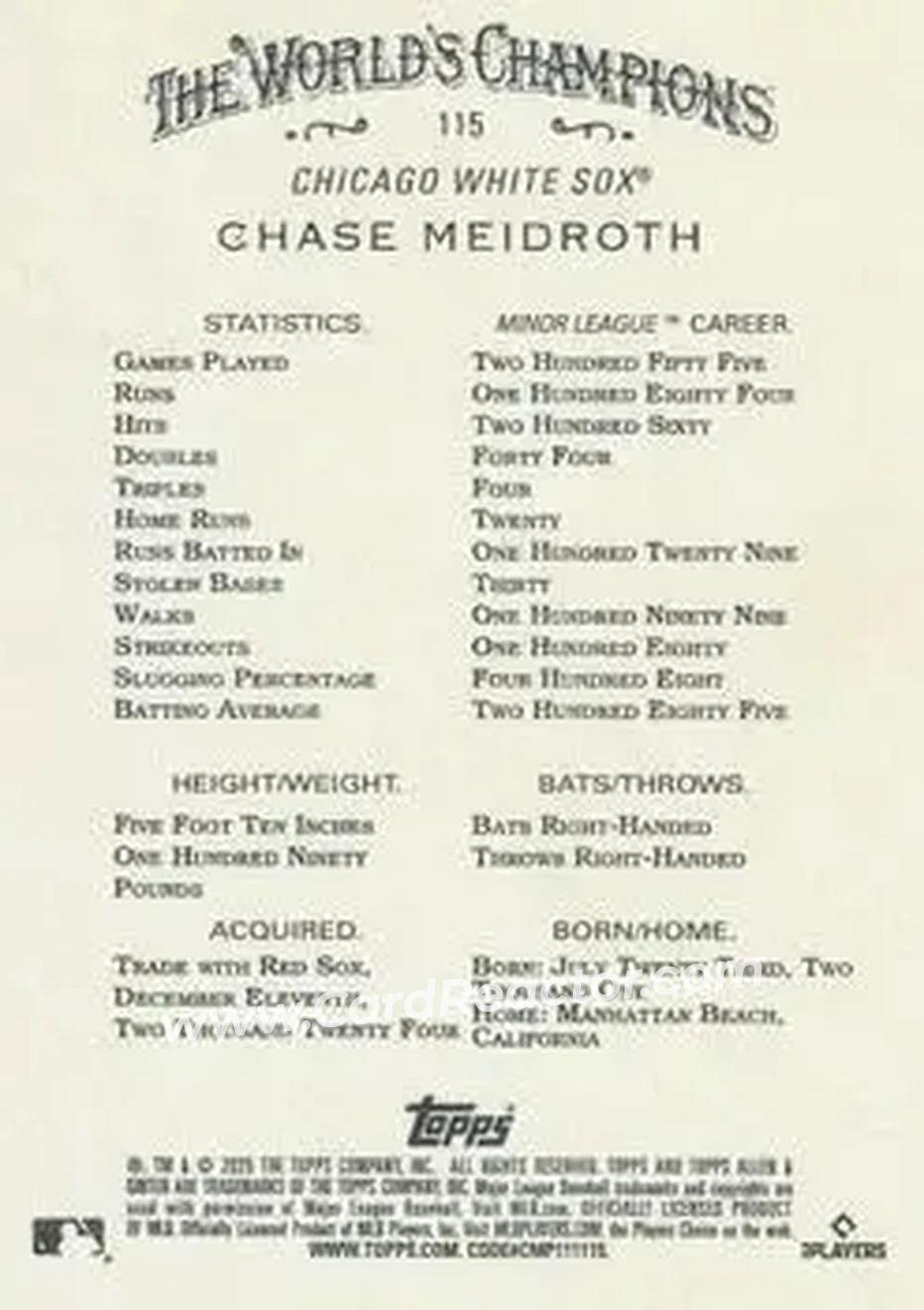 Back of Chase Meidroth