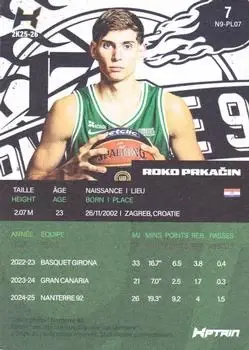 2025-26 Kptain Nanterre 92 #7 - Roko Prkacin - Nanterre 92 - Back 2025-26 Kptain Nanterre 92 #7 - Roko Prkacin - Nanterre 92 - Back