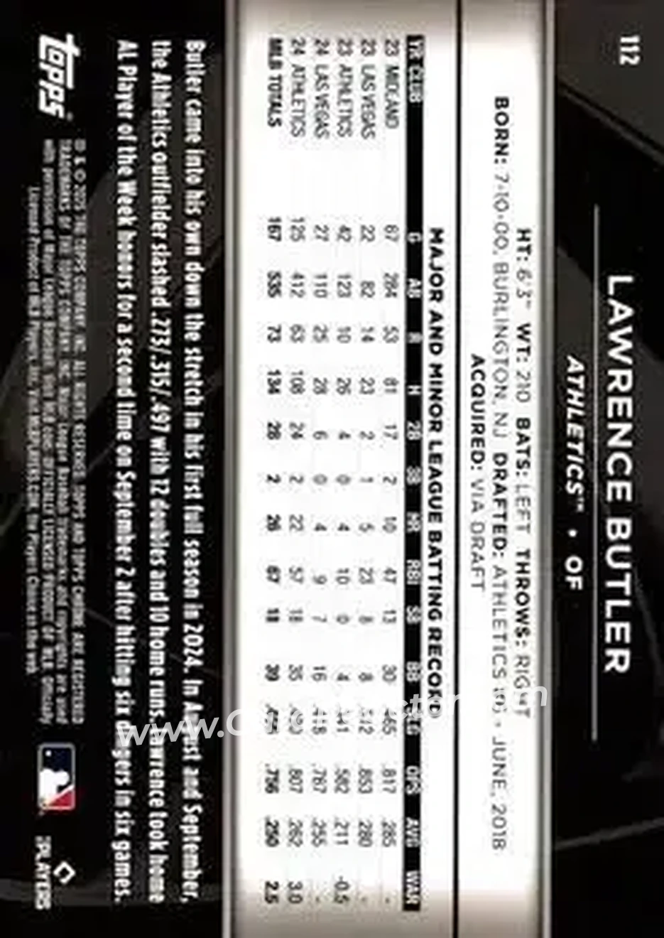 Back of Lawrence Butler